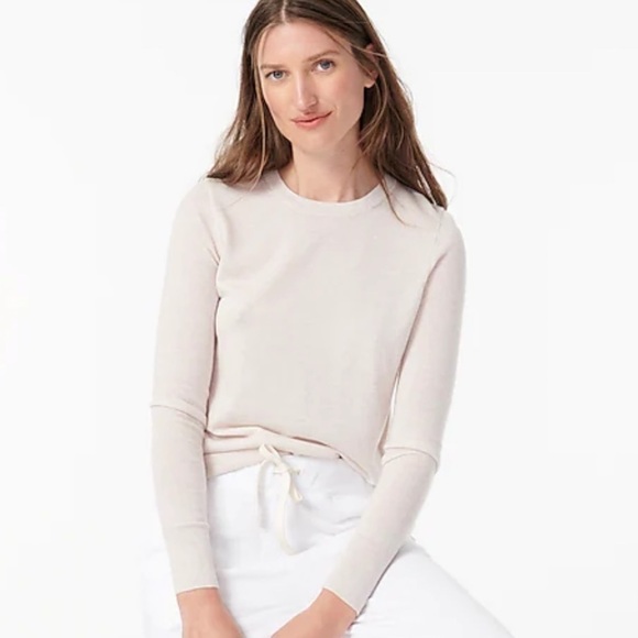 J crew Margot crewneck sweater heather flax - Picture 1 of 7
